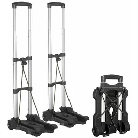 Xcase 2er Pack Ultra-kompakte Falt-Sackkarre mit PVC-Rädern