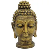 Europalms Buddhakopf, antik-gold, 75cm