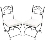 Marrakesch Orient & Mediterran Interior Malaga Gartenstuhl 40 x 40 x 105 cm schwarz 2 St.