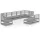 vidaXL Garten-Lounge-Set 9-tlg. grau Kiefer