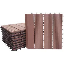 Mendler WPC Bodenfliese Rhone braun 30 x 30 cm 11 St.