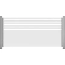 GROJA Sichtschutzzaun Ambiente Waagerecht 180 cm x 90 cm x 0,8 cm Streifen