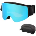 Refttenw Skibrille Unisex Skibrille UV-Schutz Schneebrille mit Anti-Fog-Beschichtung, Doppelscheibe Skibrille für brillenträger blau