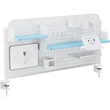 [en.casa] Schreibtisch-Organizer Sauda 114x68 cm Weiß/Blau