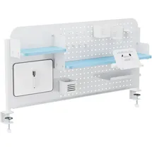 [en.casa] Schreibtisch-Organizer Sauda 114x68 cm Weiß/Blau