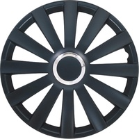 Auto-Style Satz Radzierblenden Spyder 14-Zoll Schwarz + Chrom Ringe