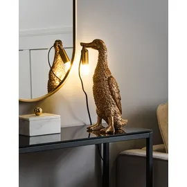 Beliani Tischlampe Ente Anatis Gold