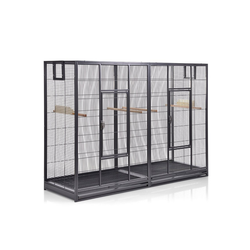 Montana Cages Vogelkäfig Melbourne II - Antik, Doppelkäfig, Käfig XL, Voliere für Sittiche & Finken