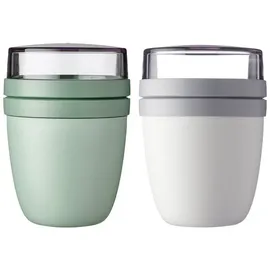 Mepal Lunchpot Ellipse Mixed nordic sage + nordic white 500 ml + 200 ml