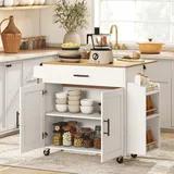 Homcom Kücheninsel-120L x 68B x 85H cm-Weiß | Gr.: onesize