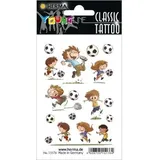 Herma 15176, farbig, Colour Soccer, 1 Blatt à 7,5 x 12 cm, 12 Tattoos