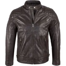 Rock Creek Lederjacke dunkelbraun S