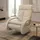 Mendler Relaxsessel HWC-L11 Leder 74 x 110 x 0 cm Creme-weiß elektrisch