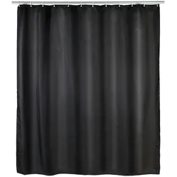 WENKO Anti-Schimmel Duschvorhang Uni Black