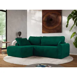 MKS Eckschlafsofa Cubo L Velvet 2-Sitzer Schwarz