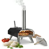 Relaxdays Pizzaofen schwarz/silber