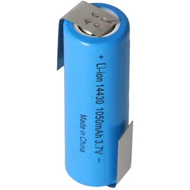 AccuCell Li-ion Akku 14430 mit Lötfahnen Z-Form 1050mAh 3,6V - 3,7V Lithium-Ionen-Zelle ohne Schutzelektronik