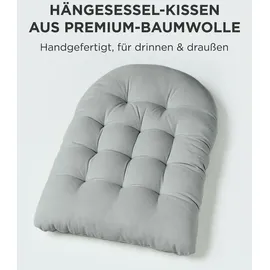 Homescapes Hängesessel Kissen 80 x 120 x 12 cm grau 1 St.