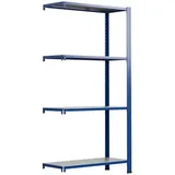ar shelving T Profile Zusatzmodul Blau & Verzinkt 200x100x30 cm 4 Böden 180 kg