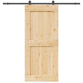 vidaXL Narvik rechts 100 x 210 cm Natürlich/Schwarz