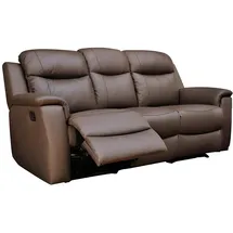 vente-unique Relaxsofa Leder 3-Sitzer - Braun - EVASION