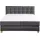 Home Affaire Boxspringbett HOME AFFAIRE "Moulay", grau (anthrazit), B:214cm L:211cm, Komplettbetten, Boxspringbett, inkl. Topper, in 3 Härtegraden, TFK auch in Härtegrad 4