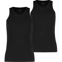 Tanktop PUMA "PUMA BASIC 2P TANK TOP", Herren, Gr. XL, schwarz, Jersey, Obermaterial: 100% Baumwolle, casual, figurbetont hüftbedeckend, Rundhals, ohne Ärmel, Tops, mit Rundhalsausschnitt