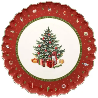 Villeroy & Boch Kuchenplatte Toy's Delight Ø 33 cm Porzellan Rot
