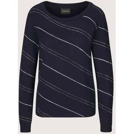 Madeleine Longpullover Glitzerpullover Blau 44/46