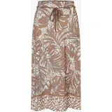 More & More Minirock Damen Braun Blätterprint 34