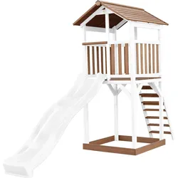 AXI Beach Tower Spielturm Braun/Weiß. Rutsche Weiß & Sandkasten WEISS Junior