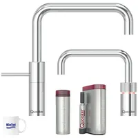 QUOOKER Wassersprudler Quooker Wasserhahn mit PRO3 Heißwasser & CUBE für Sprudelwasser Wasser, mit BieTal Trinktasse