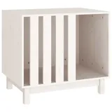 vidaXL Hundehütte 70 x 50 x 62 cm Holz Weiß