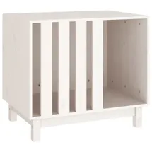 vidaXL Hundehütte 70 x 50 x 62 cm Holz Weiß