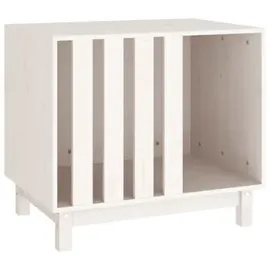 vidaXL Hundehütte 70 x 50 x 62 cm Holz Weiß