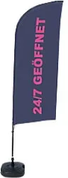 SHOWDOWN Geöffnet Windform Strandflagge 330 x 89 cm Einseitig Aluminium