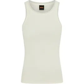Boss ORANGE Ripptanktop Eplie Premium Damenmode mit Mesh-Details beige S (36)