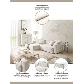 Candy Eckcouch Polyester L-Form grün