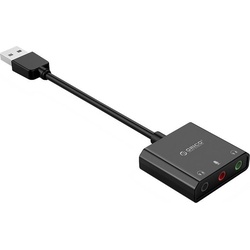 Orico externe Soundkarte USBA (USB), Soundkarte, Schwarz