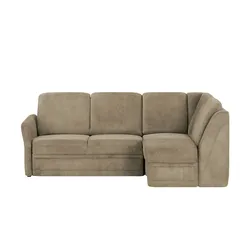 Polstermöbel Oelsa Ecksofa  Luna , braun , Maße (cm): B: 224 H: 91 T: 160.0