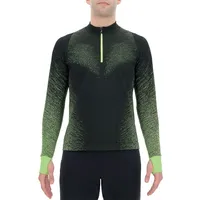 Uyn Exceleration Shirt Long SL ZIP UP black/yellow fluo