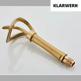 klarwerk NAVIS Wasserfall Wasserhahn Bad Gold matt