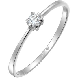 Elli DIAMONDS Verlobungsring Diamant 0.11 ct. 585 Weißgold Ringe Damen