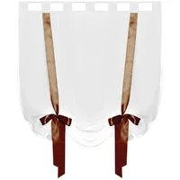 arsvita Raffgardine mit Schlaufen - 120x160 cm x 160 cm Braun,