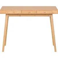 ad.con Schreibtisch mit 3 Schubladen aus Bambus Arbeitstisch für Büro Home Office oder Arbeitszimmer 100x50x75cm Natural