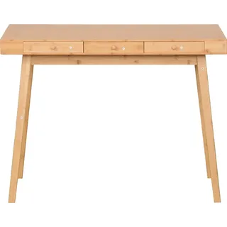 ad.con Schreibtisch 3 Schubladen Bambus braun
