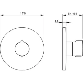 Hansa Home UP Thermostat-Wannenbatterie (88609045)