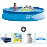 Intex Easy Set Schwimmbecken rund – 396x84 cm – Zubehör CB8 Blau No Size