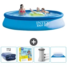 Intex Easy Set Schwimmbecken rund – 396x84 cm – Zubehör CB8 Blau No Size