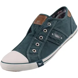 Mustang Damen Canvas Sneaker Blau/Grün, Schuhgröße:EUR 37